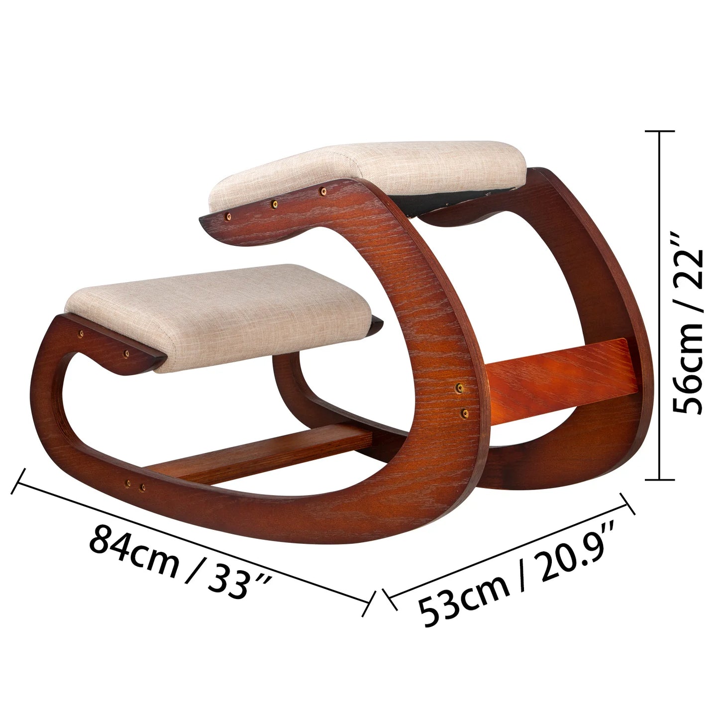 SucceBuy Ergonomic Kneeling Chair With Thick Cushion Office Chair