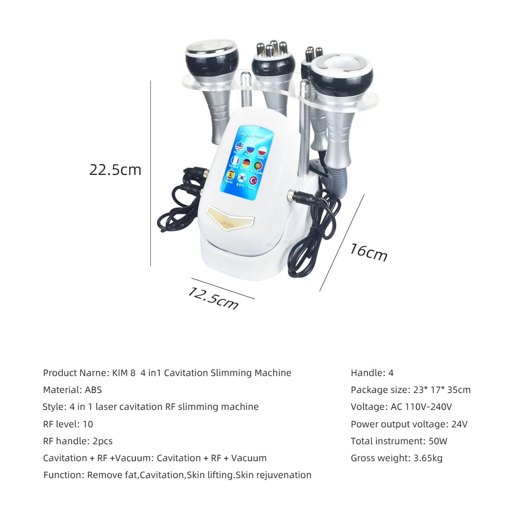 MISSHEARTH 4 In 1 Cavitation Ultrasonic Slimming Machine