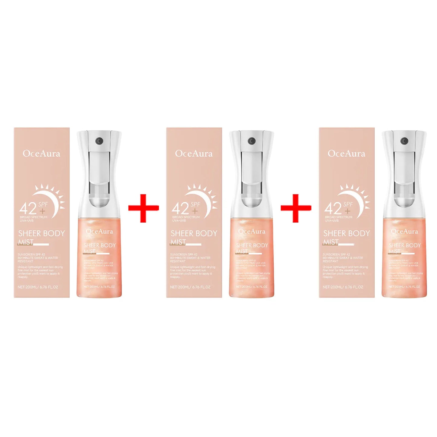 OceAura Facial Sunscreen Spray Moisturizing Rapid Absorption Sunblock