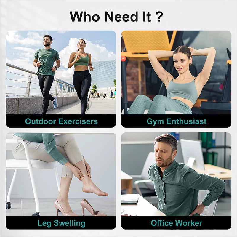 Nekteck 1 Pcs Air Pressure Leg Massager Cordless Foot Massage Boots Kneading Squeeze Deep Relaxation Calf with Storage Bag