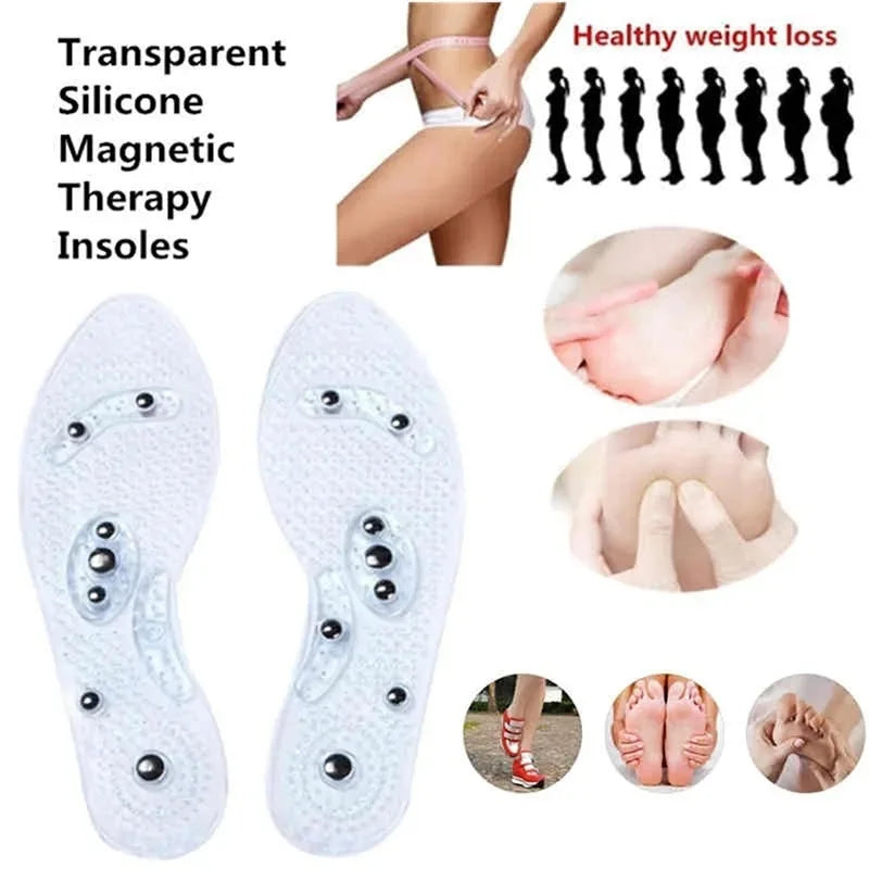 NONECN Silicone Orthopedic Massage Insoles Breathable for Men and Women