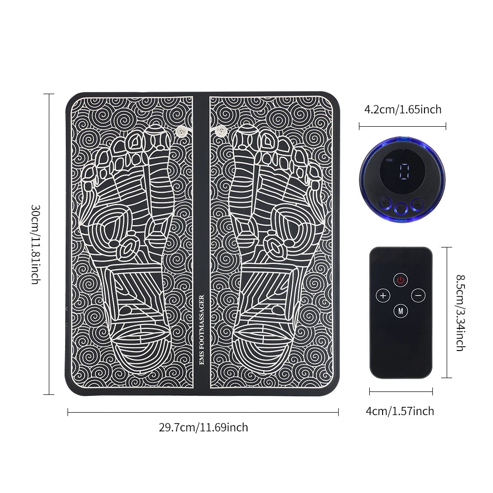 Eelhoe Electric EMS Foldable Foot Massager Pad With 8 Modes