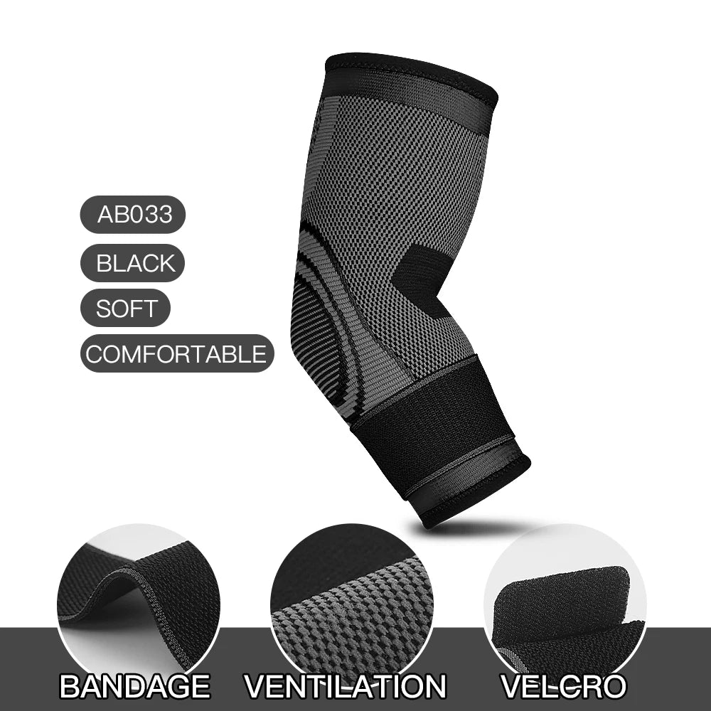 Elbow Support Elastic Arm Sleeve For Gym Fitness Nylon Protective Pad Sweat Absorption Basketball