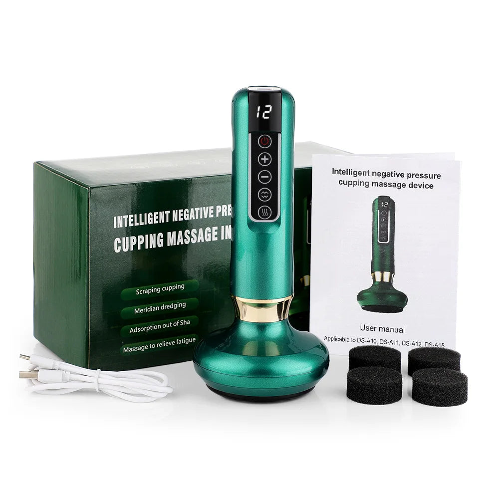 PASTSKY Electric Cupping Device 12 Levels Vacuum USB Rechargeable Massage