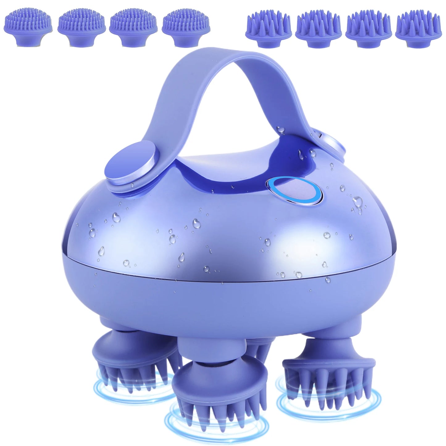 APWIKOGER Electric Scalp Massager With 8 Silicone Heads 3 Modes For Hair Growth