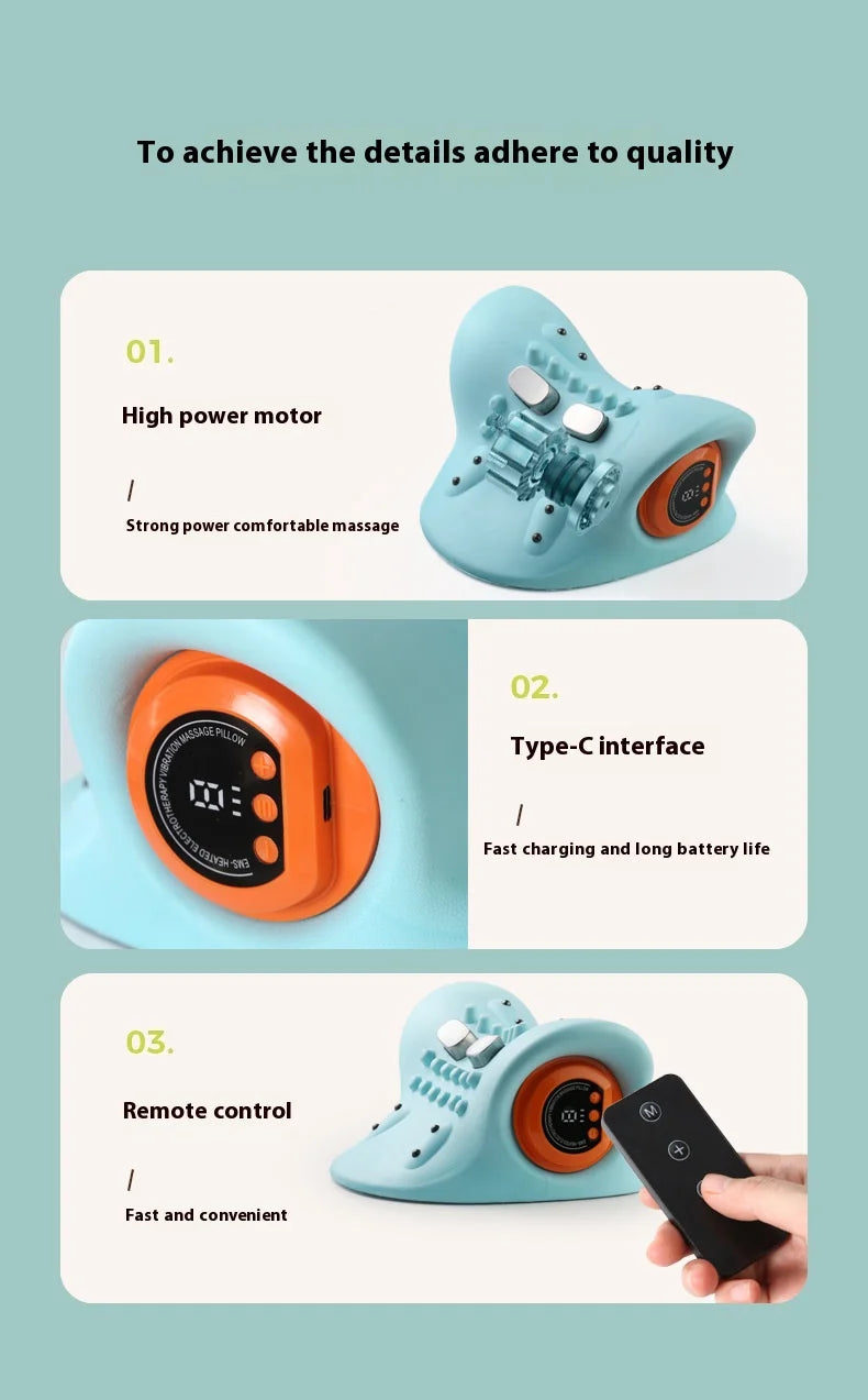 Neck Massager With Finger Pressure And Electric Shoulder Massage