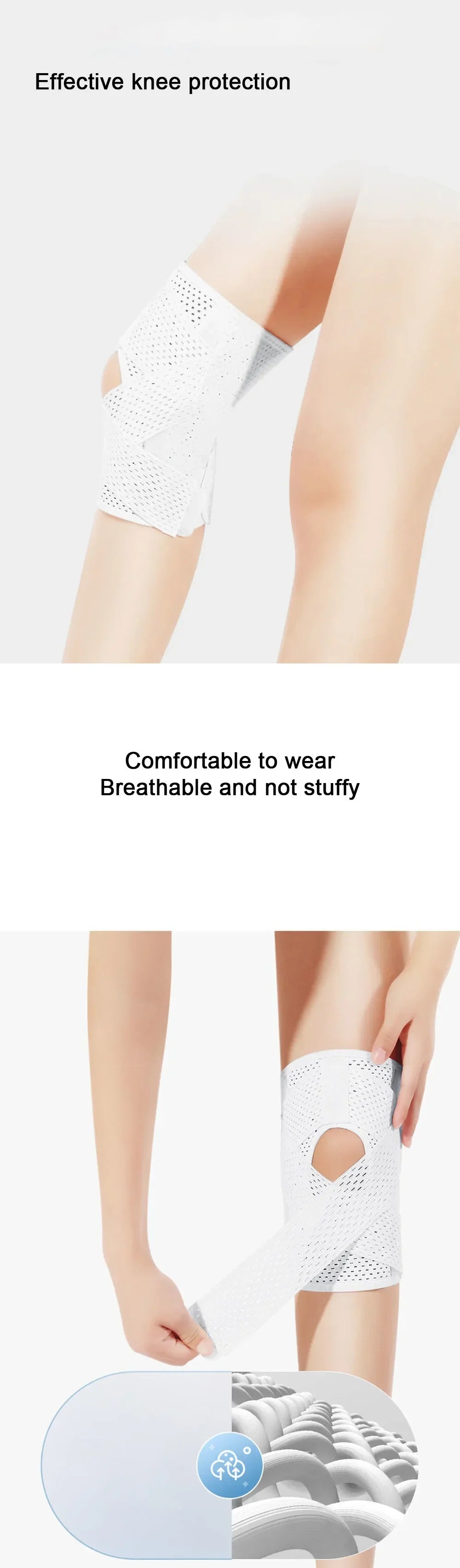 Craft Of Weaving Elastic Knee Pads For Sports Joint Protection