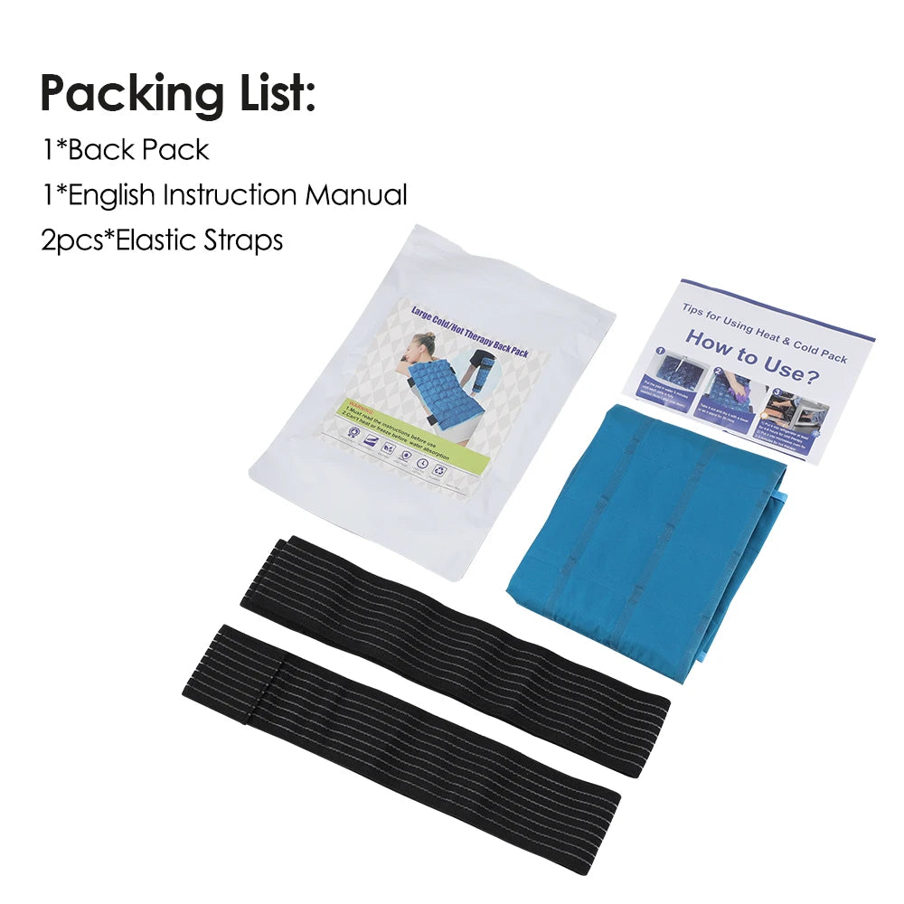 PastSky Ice Pack for Back Shoulders Reusable Water Cushion Pad