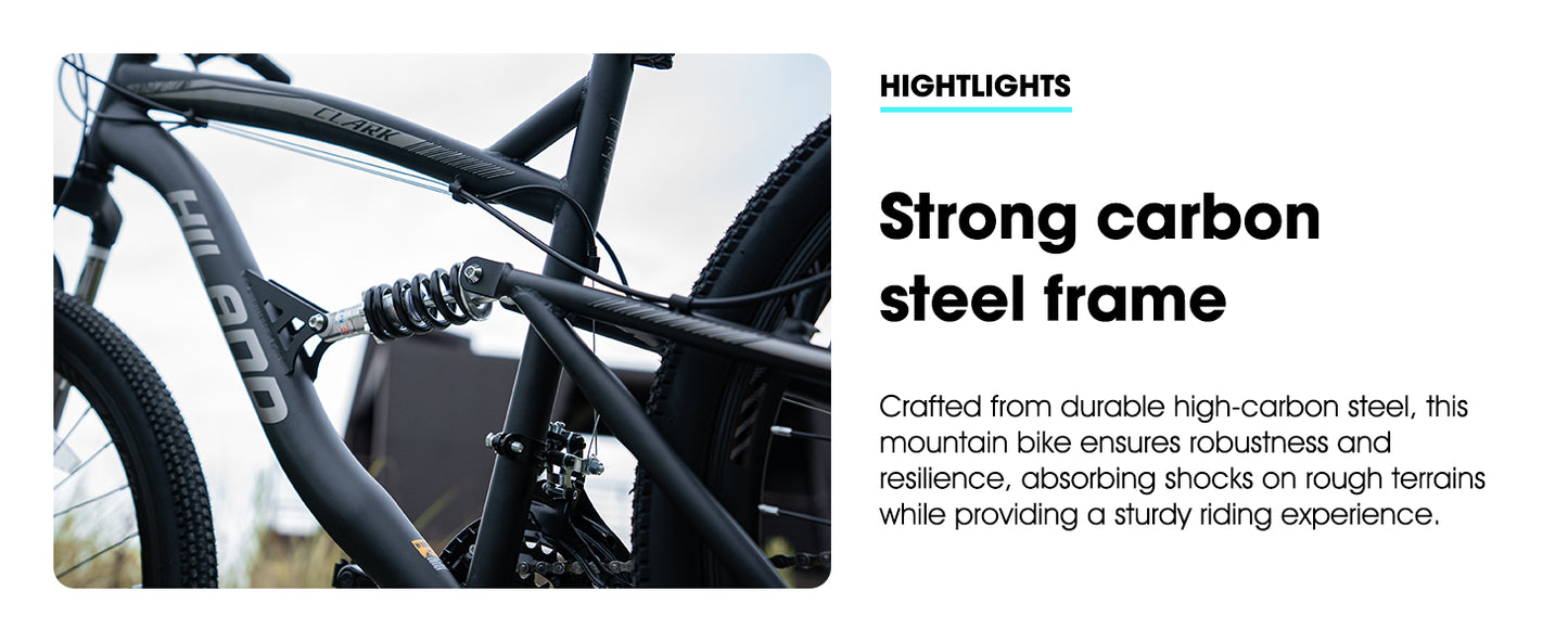 JOYSTAR Full Suspension Mountain Bike 21 Speed Unisex