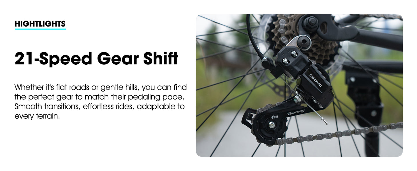 JOYSTAR Full Suspension Mountain Bike 21 Speed Unisex