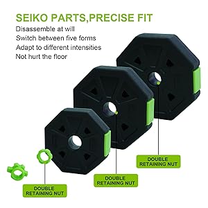 HiMISS Four In One Adjustable Dumbbell Kettlebell Barbell Set