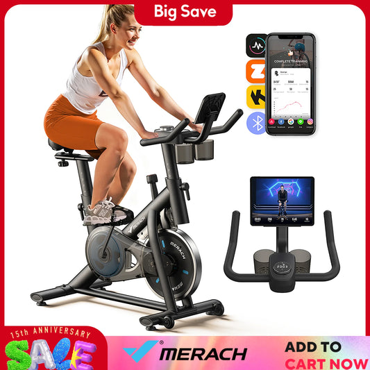 MERACH Indoor Cycling Bike S26B1 Low Noise Stationary with Tablet Mount