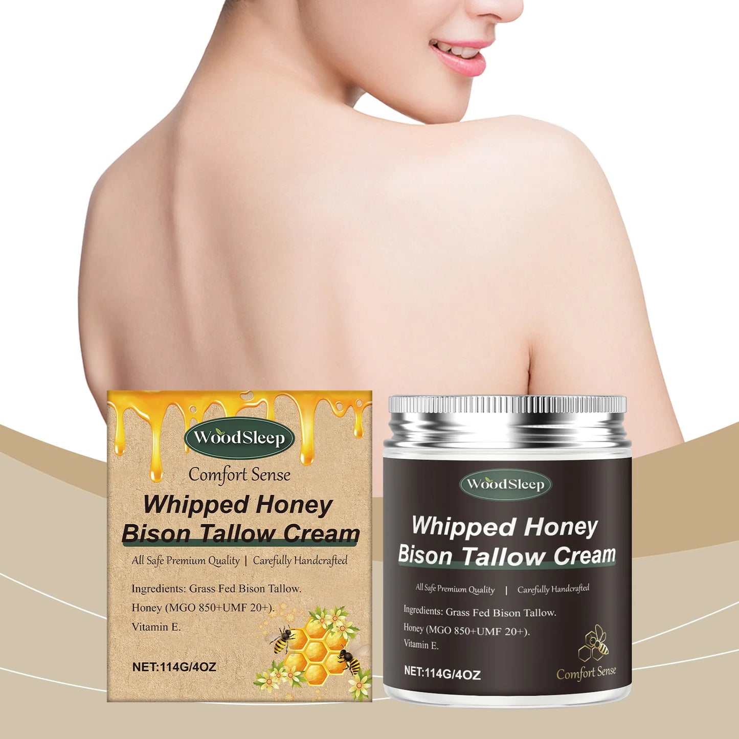 Woodsleep Tallow Honey Balm Moisturizing Cream for Skin