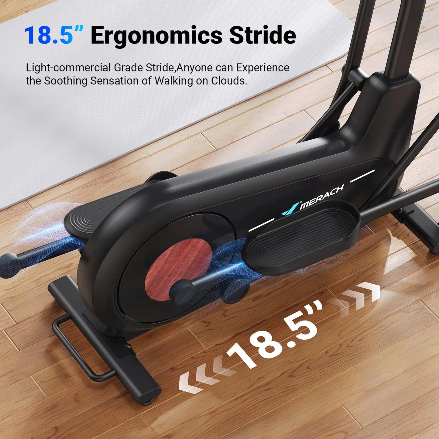 MERACH Elliptical Trainer With 8 Resistance Levels