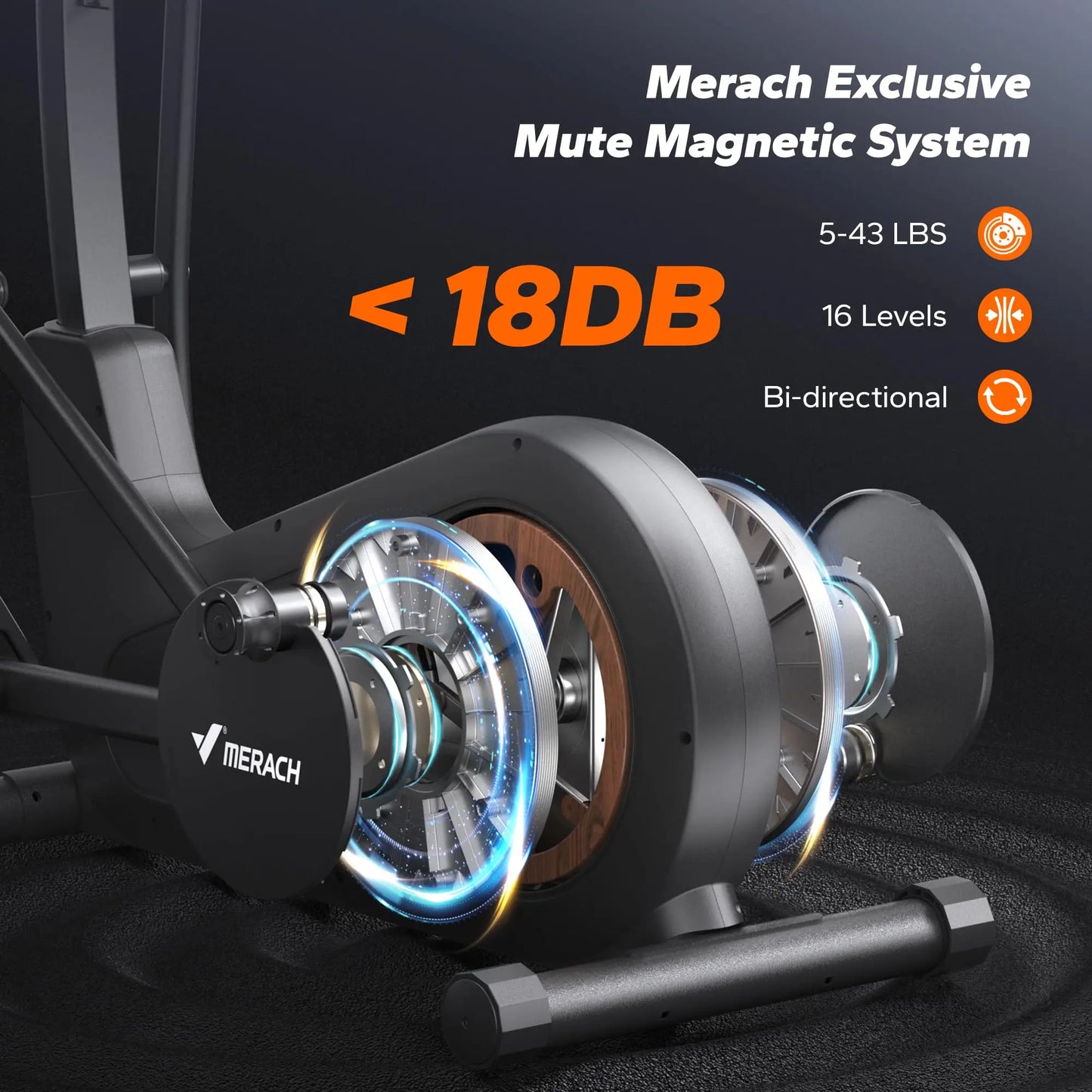 MERACH Elliptical Trainer With 8 Resistance Levels