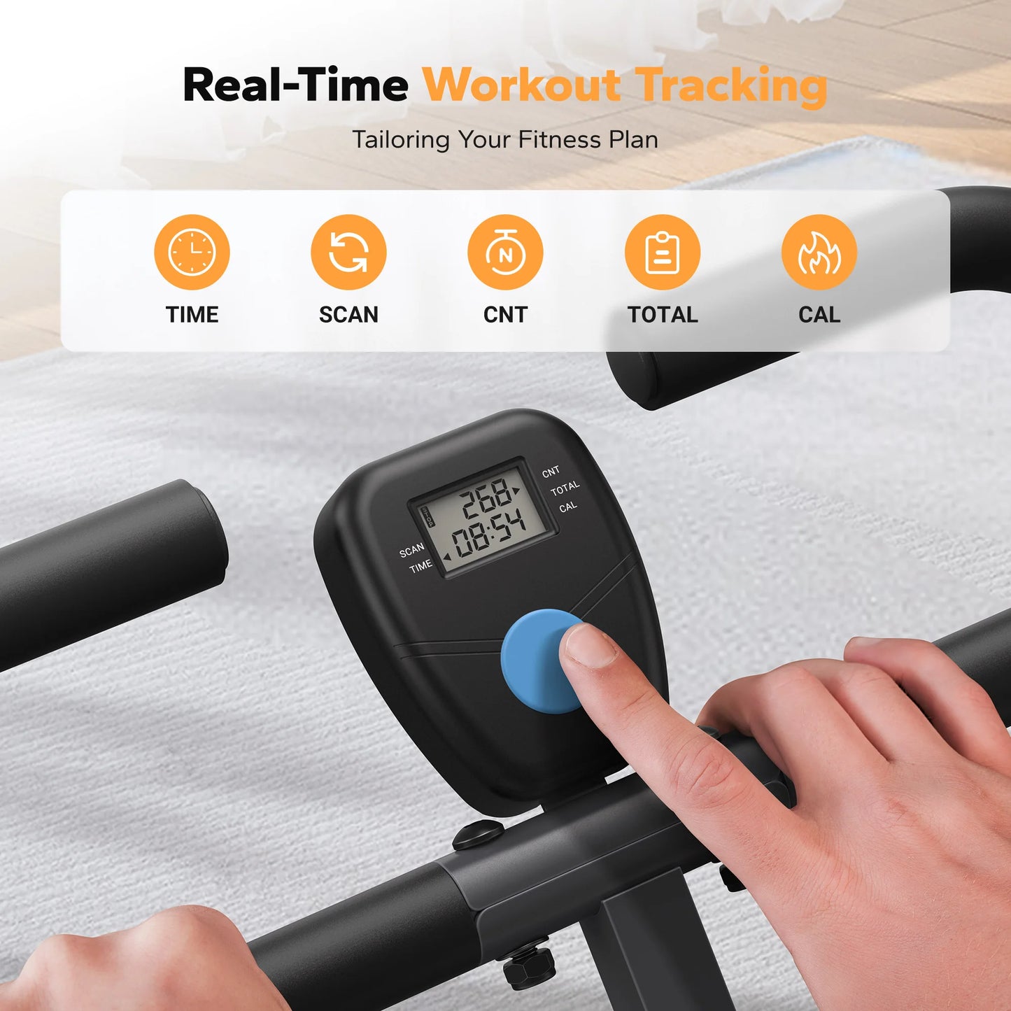 MERACH 2in1 Foldable Squat and Rowing Machine for Home Fitness