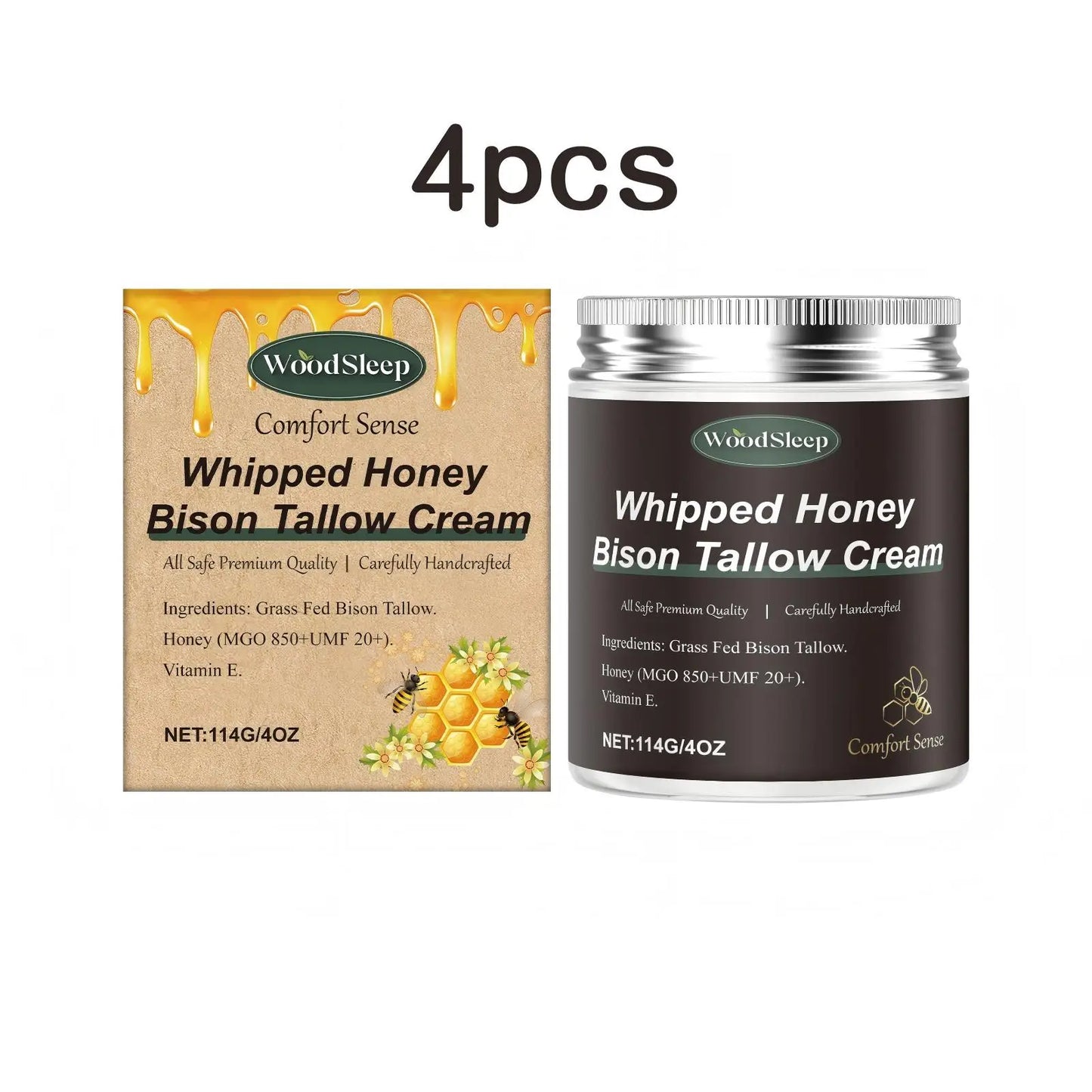 Woodsleep Tallow Honey Balm Moisturizing Cream for Skin
