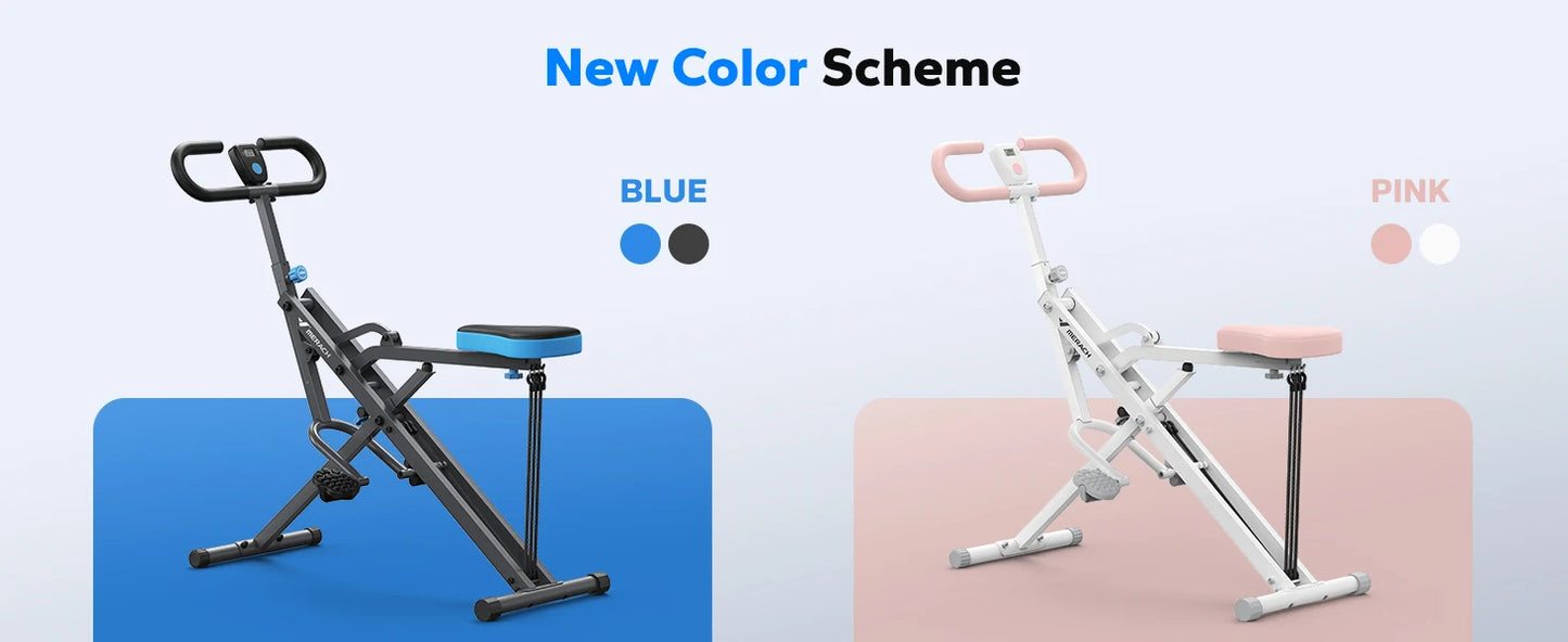 MERACH 2in1 Foldable Squat and Rowing Machine for Home Fitness