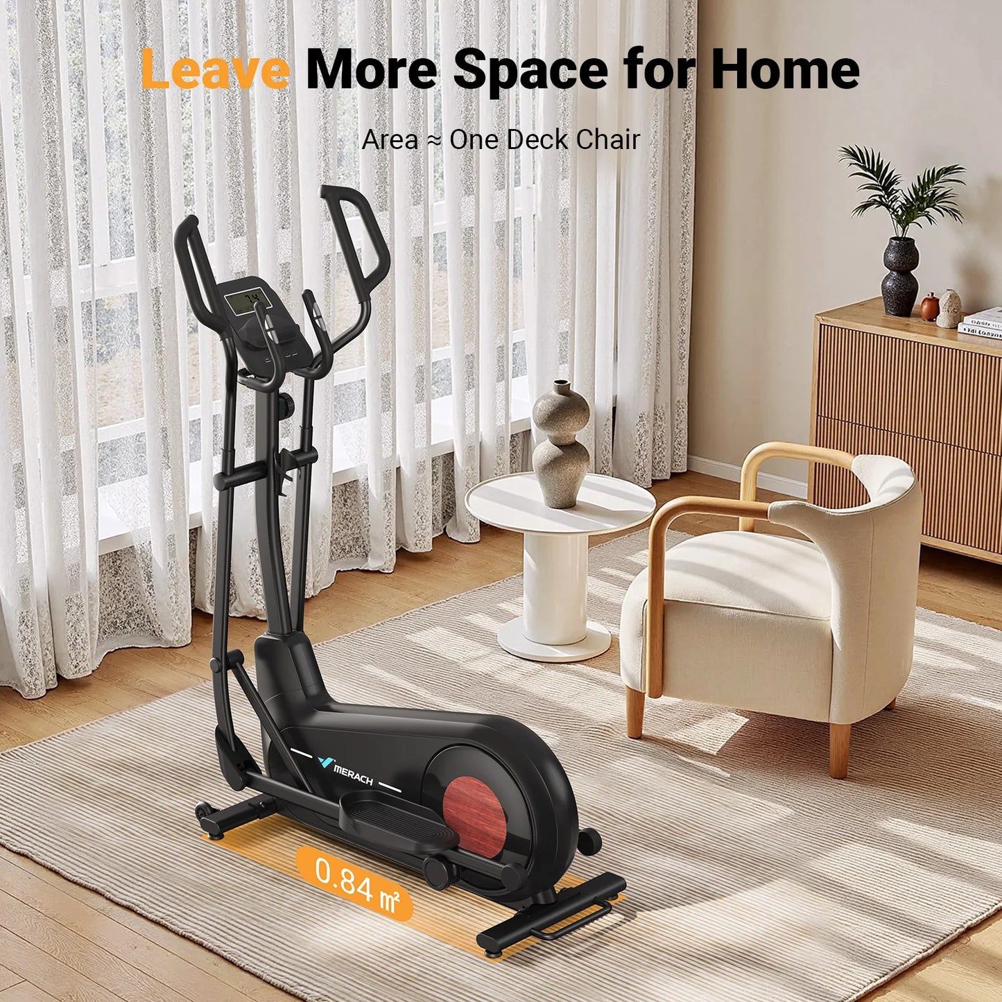 MERACH Elliptical Trainer With 8 Resistance Levels
