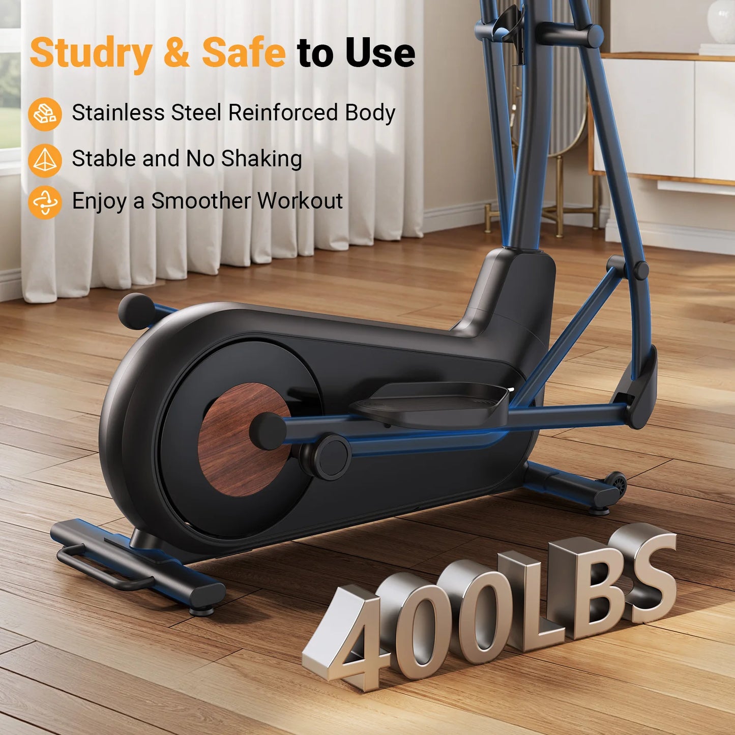 MERACH Elliptical Trainer With 8 Resistance Levels