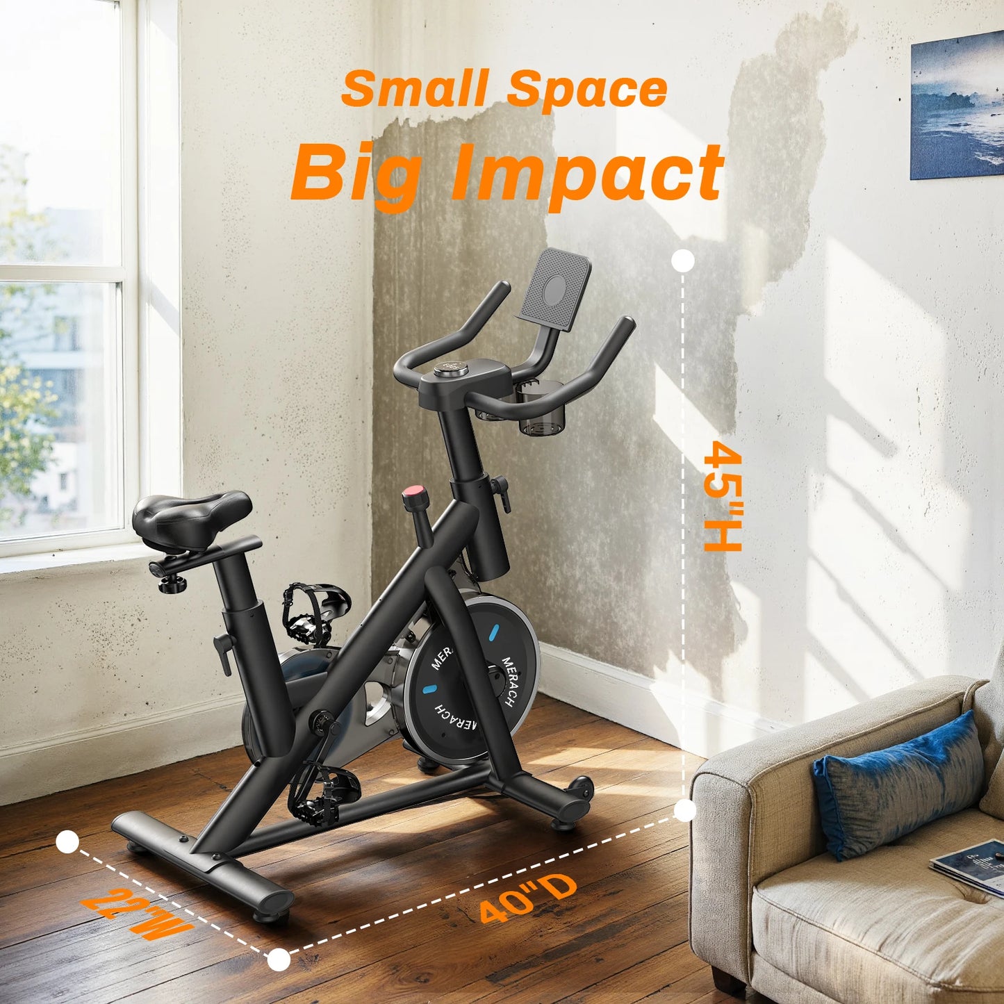 MERACH Indoor Cycling Bike S26B1 Low Noise Stationary with Tablet Mount