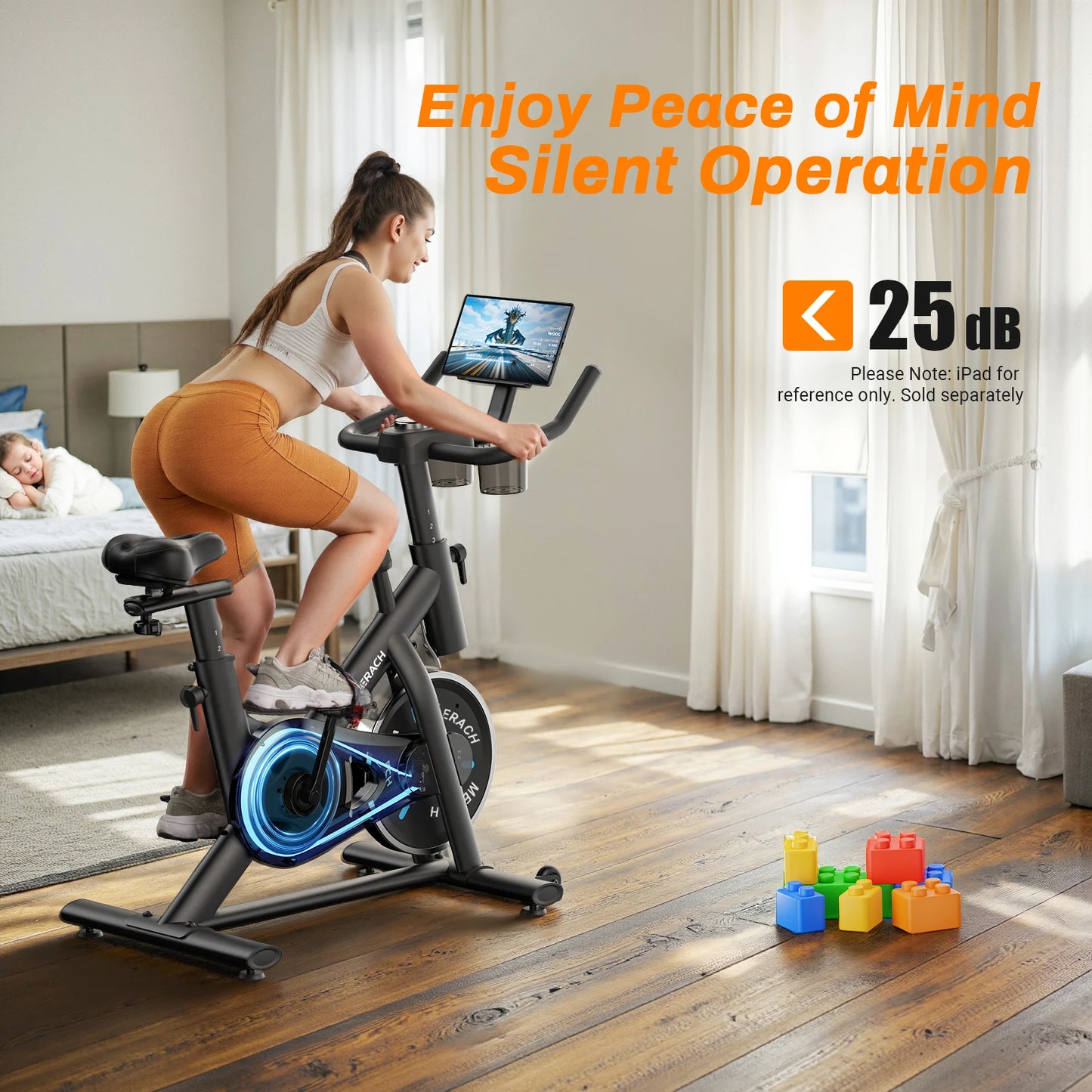 MERACH Indoor Cycling Bike S26B1 Low Noise Stationary with Tablet Mount