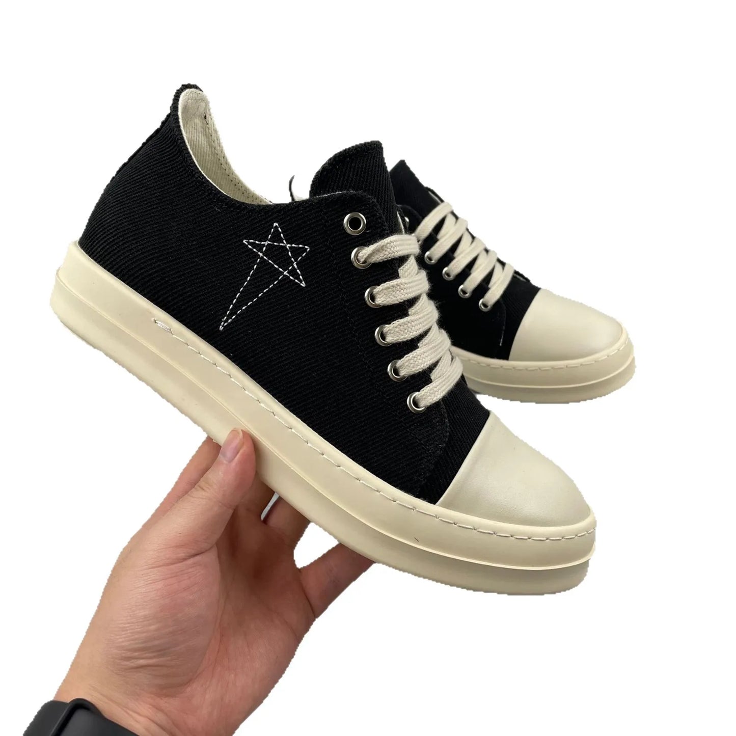 Unisex High Top Canvas Sneakers For Men Women Breathable Platform Trainers