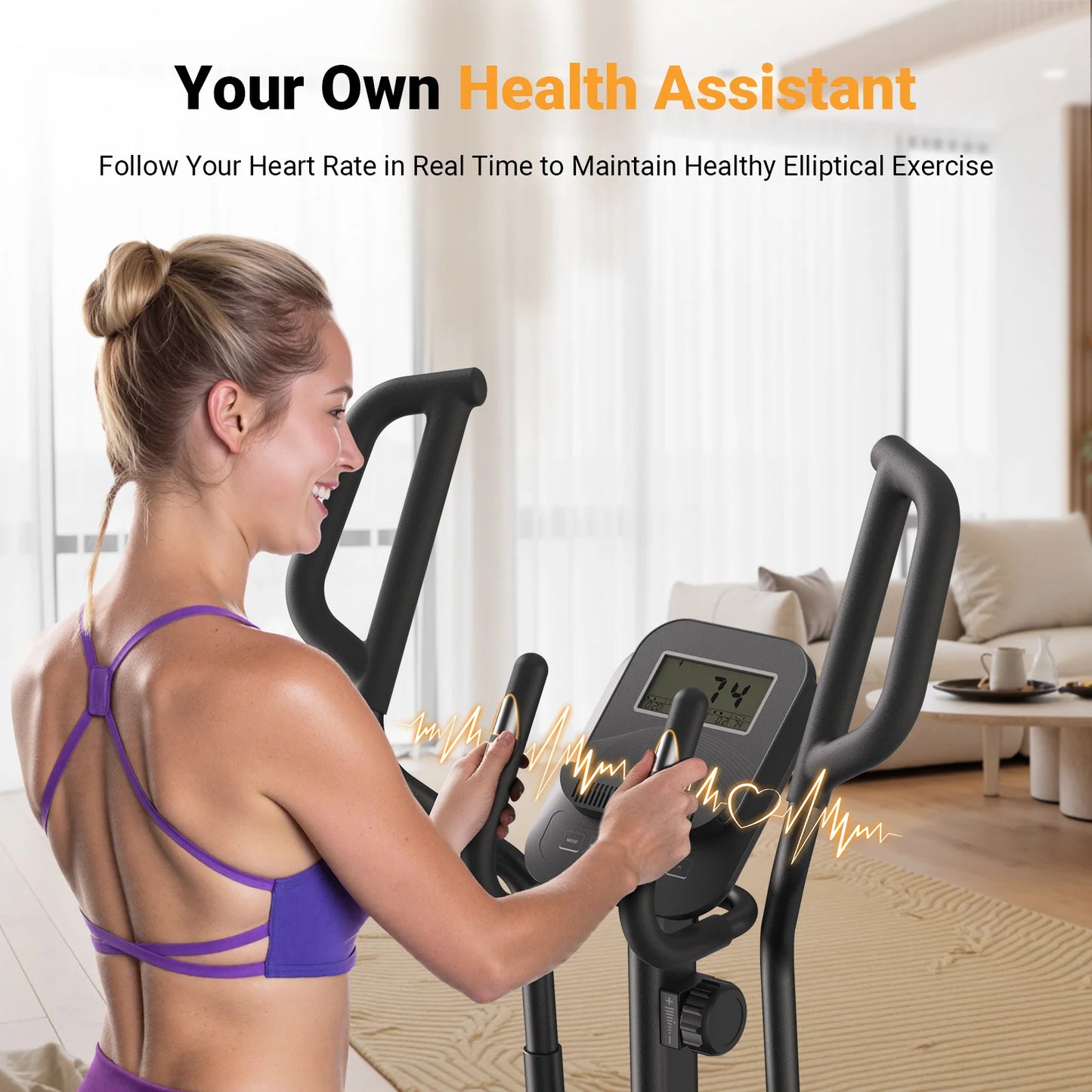 MERACH Elliptical Trainer With 8 Resistance Levels