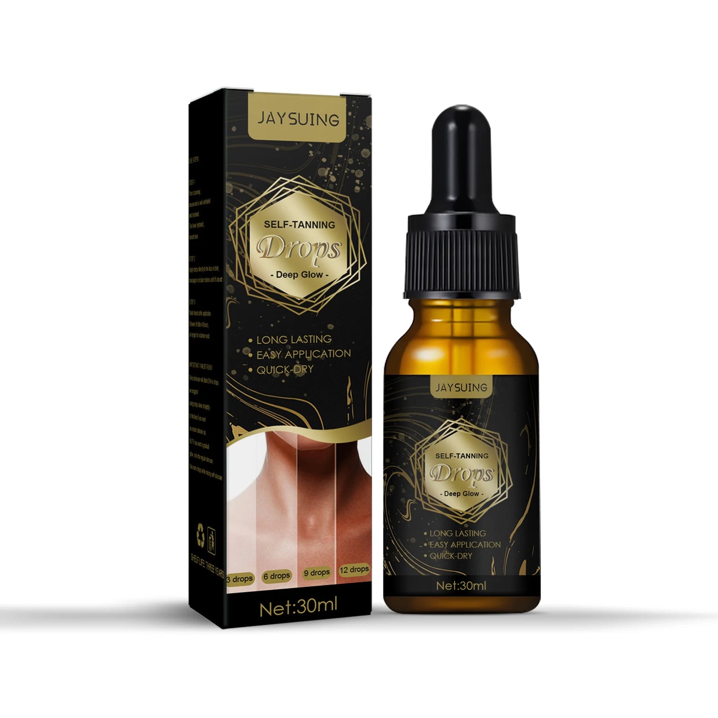 Jaysuing Sunless Self Tanner Drops For Face And Body