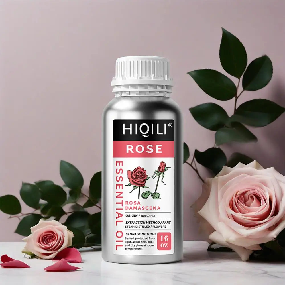 Hiqili Rose Essential Oil Pure Rosa Damascena For Diffuser Aromatherapy
