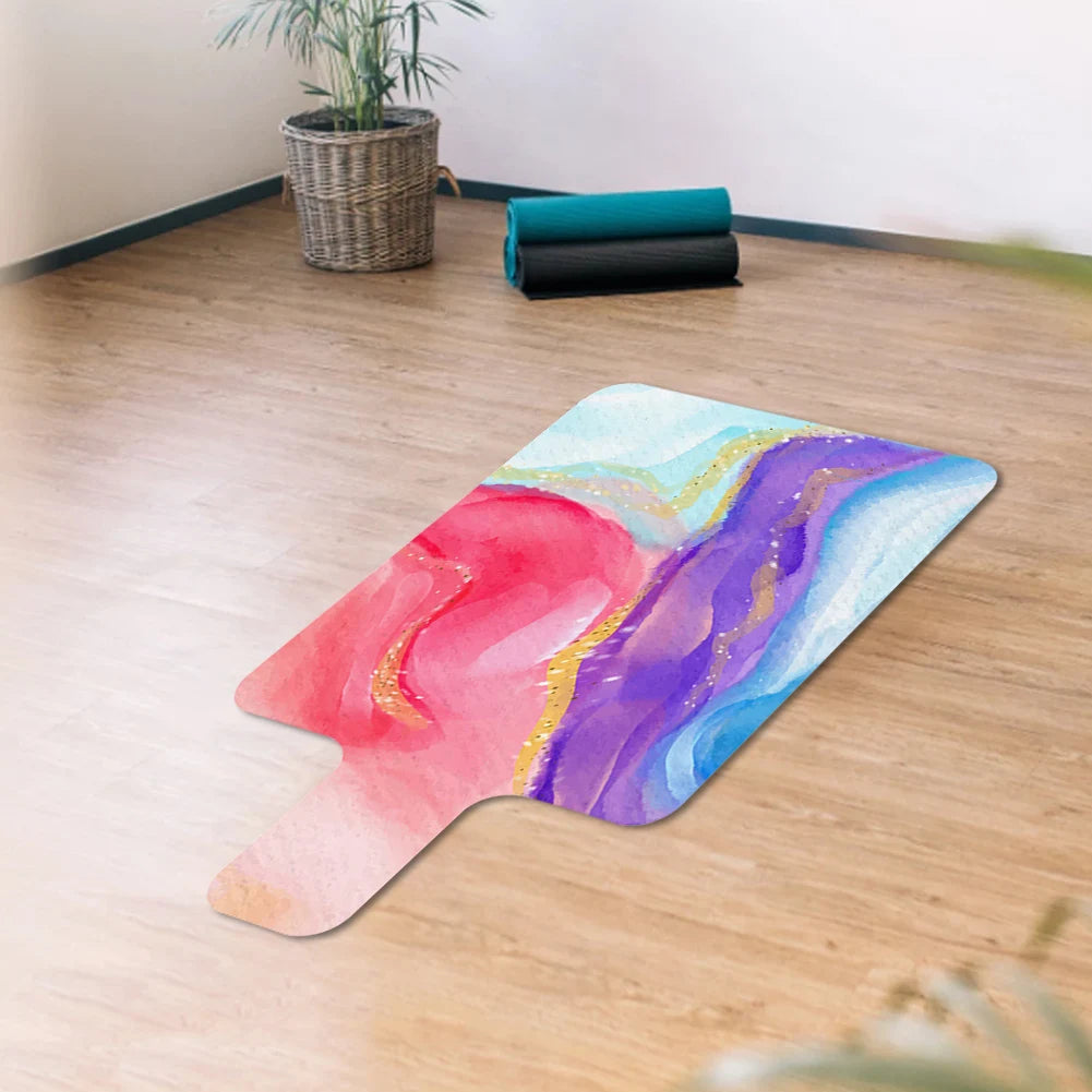 Pilates Reformer Mat Sweat Absorbent Suede Rubber Non Slip For Balance Training