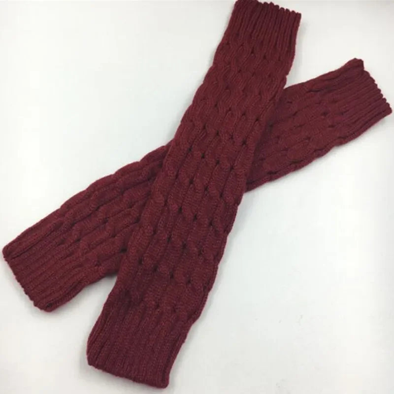 Toporchid Women Leg Warmers Knitted Acrylic Knee Pad Socks WinterThermalInsulated