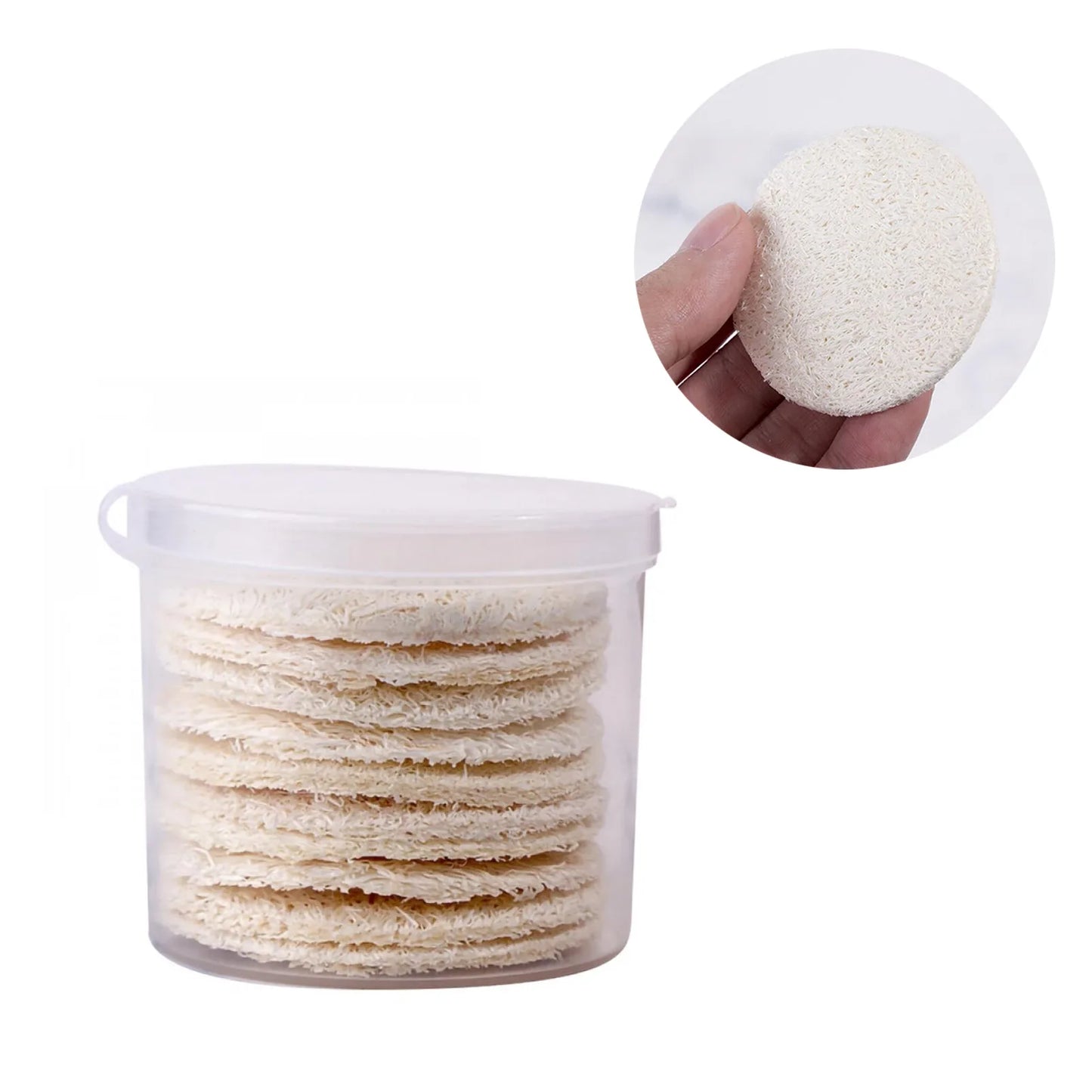 Natural Loofah Facial Scrub Pads 10 Pieces Exfoliating Body Spa