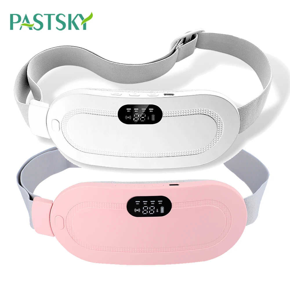 PASTSKY Menstrual Massager Belt With Heating And Vibrating Waist Warmer