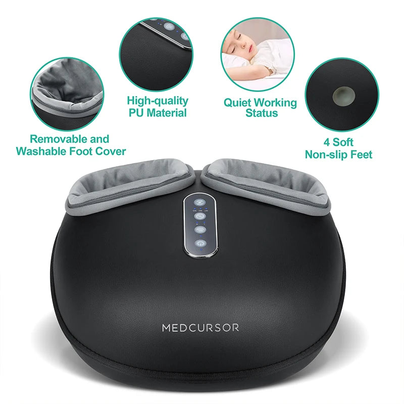 Medcursor Shiatsu Foot Massager Machine With Heat Roller For Pain Relief