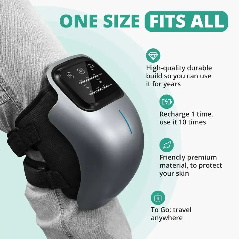 Medcursor Electric Heating Massage Knee Pad Wireless Heated Knee Massager Temperature Hot Compress Vibration Massage