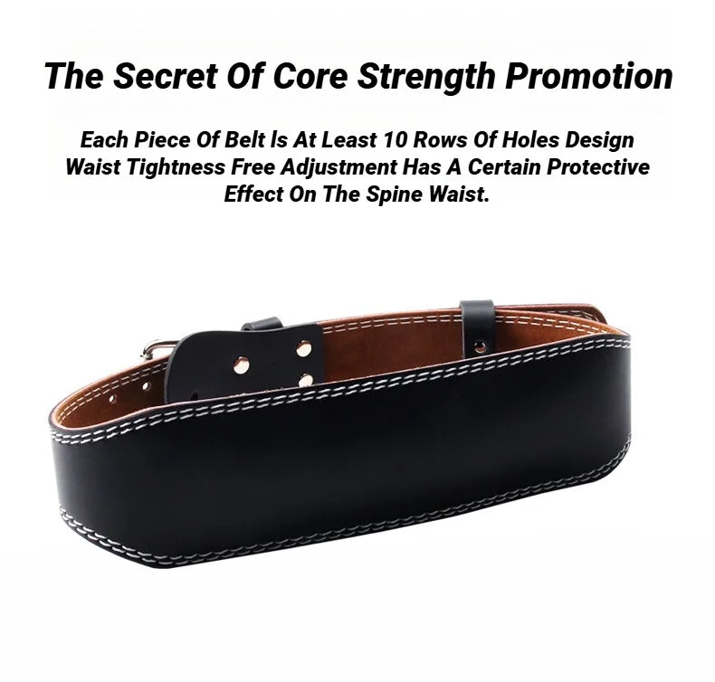 High-Con Concerned PU Leather Waist Support Weightlifting Belt