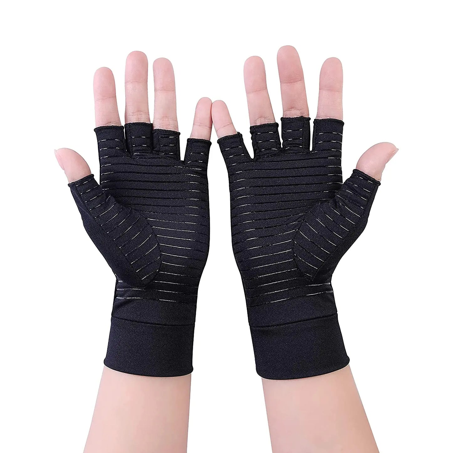Sposafe Copper Compression Arthritis Gloves Fingerless for Carpal Tunnel