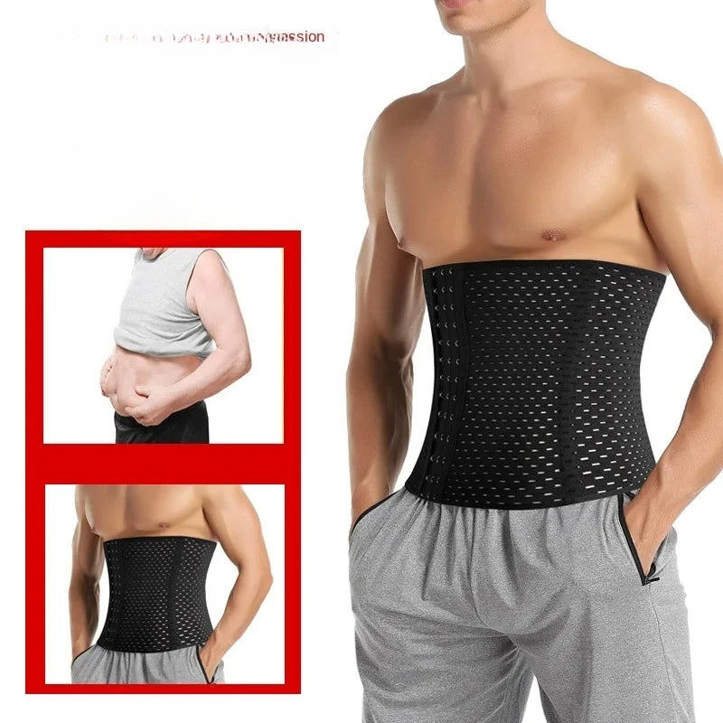 Men's Waist Trainer Shaper Abdomen Reducer Belt High Compression