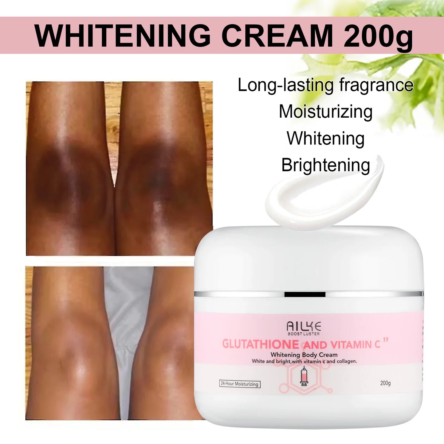 AILKE Vitamin C Brightening Cream Hydrating Face and Body Lotion