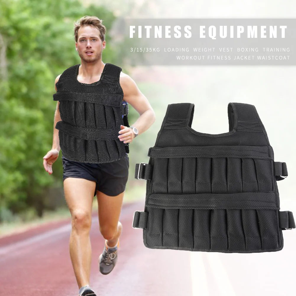 VKTECH Loading Weighted Vest Adjustable Weight Waistcoat For Running Training
