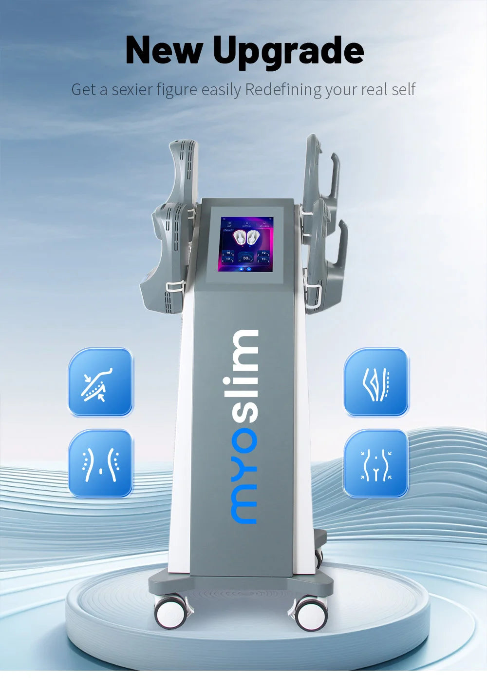 Myoslim EMS NEO RF HIEMT Body Sculpt Machine Muscle Stimulator