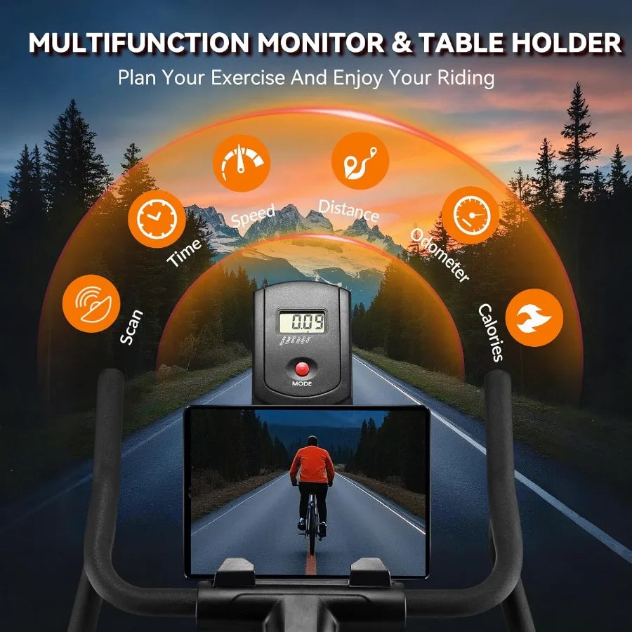 Exercise Bike Stationary For Home Use With Silent Belt Drive