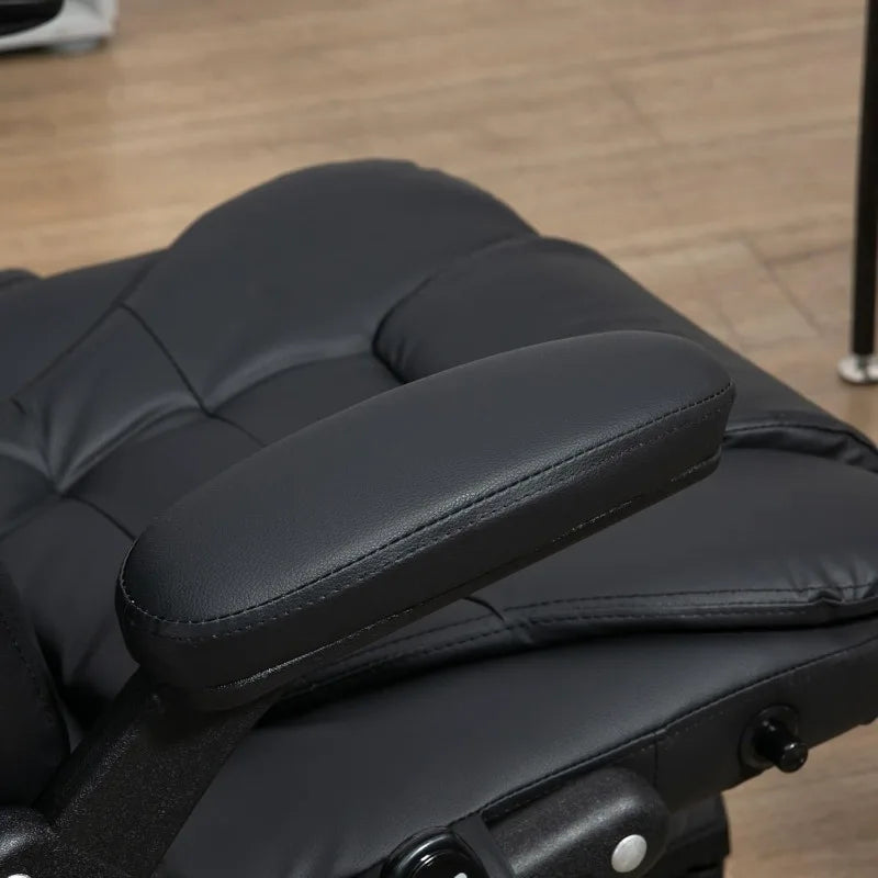 HOMCOM High Back Vibration Massage Office Chair With Heated Recline