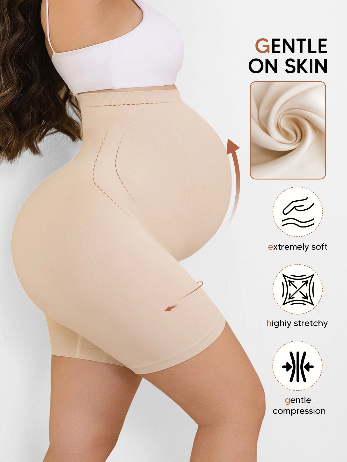 Maternity Yoga Shorts High Waisted Over The Belly For Workout