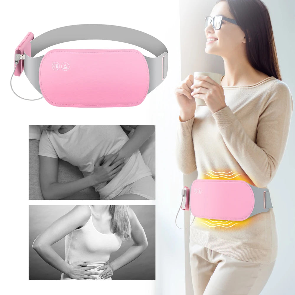 PASTSKY Menstrual Massager Belt With Heating And Vibrating Waist Warmer