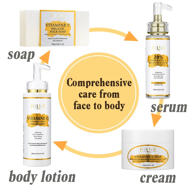 AILKE Vitamin C Skin Care Kit With Brightening Serum