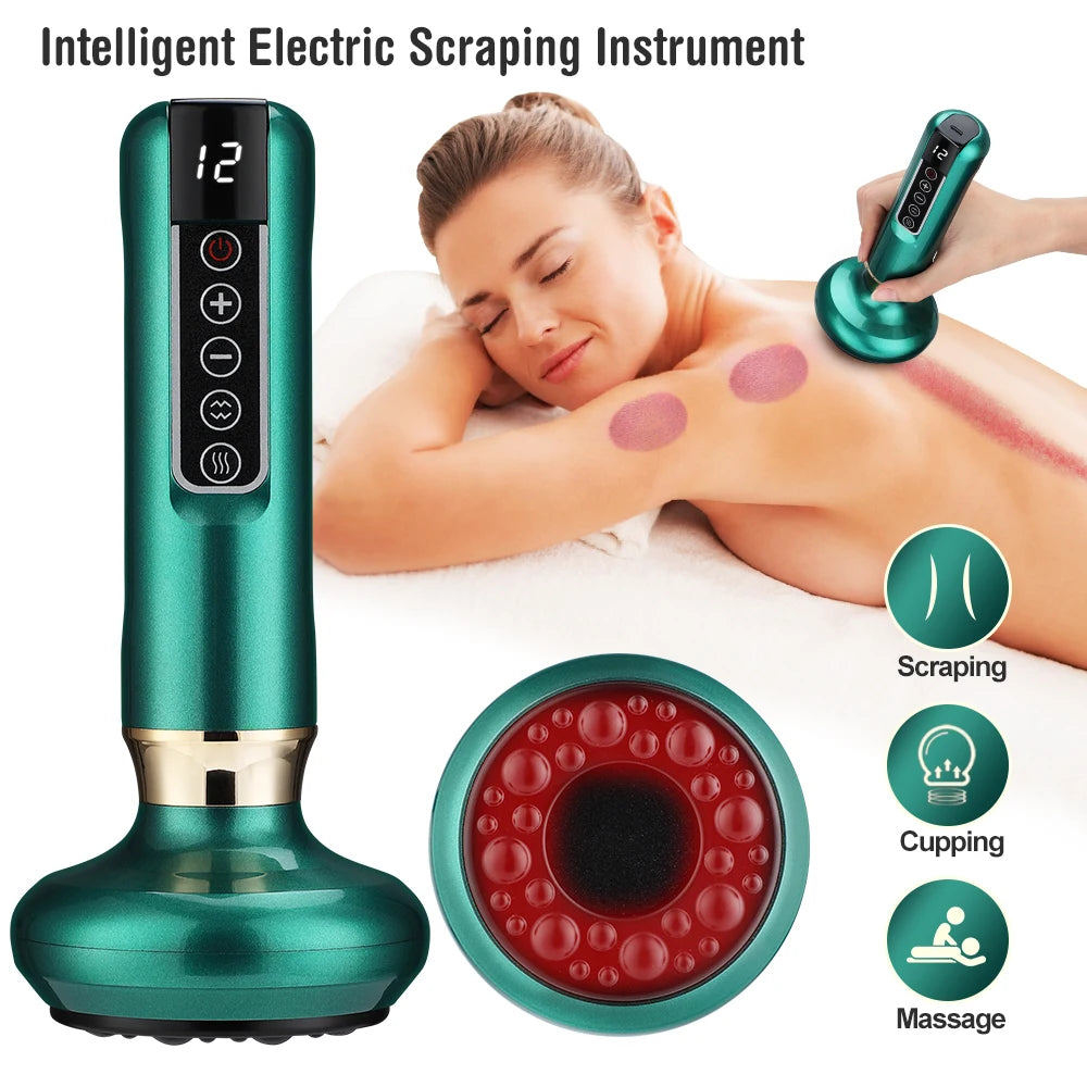 PASTSKY Electric Cupping Device 12 Levels Vacuum USB Rechargeable Massage