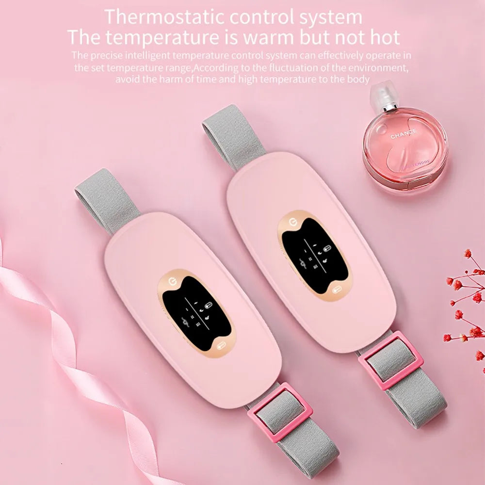 PASTSKY Menstrual Massager Belt With Heating And Vibrating Waist Warmer