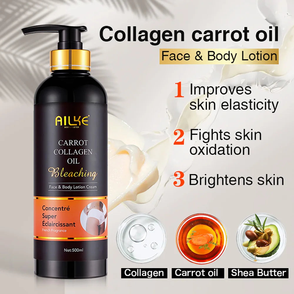 AILKE Whitening Body Lotion With Collagen And Carrot Oil